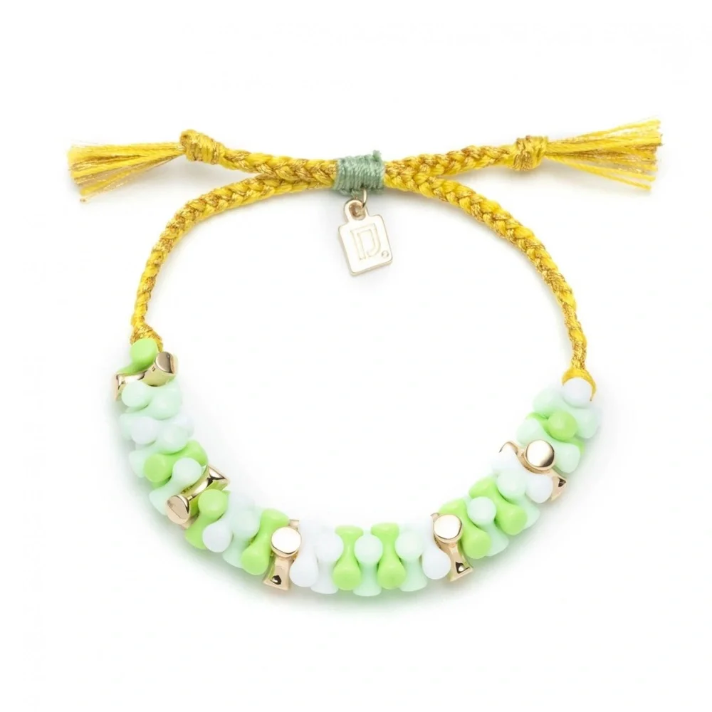DANNIJO Angle Green Adjustable Beaded Bracelet NWT - Picture 6 of 16